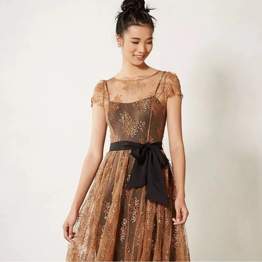 Anthropologie | Moulinette Soeurs Honeyed Lace Dress - Picture 1 of 12